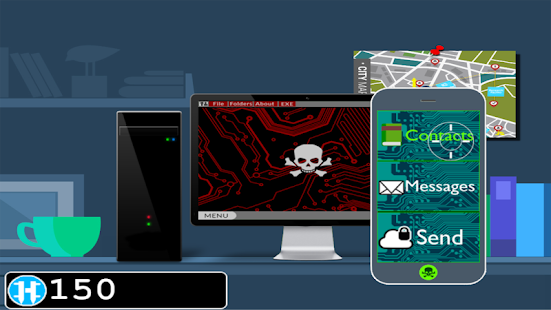 Hacker.exe - لقطة شاشة قرصنة Sim