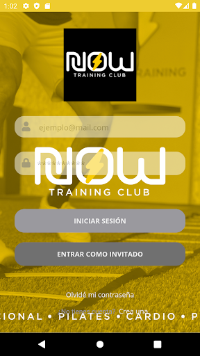 Android application NOW Training Club screenshort