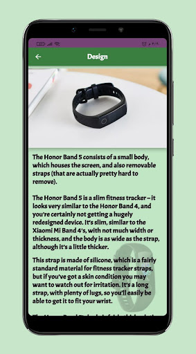Honor Band 5 Watch Guide Screen 2