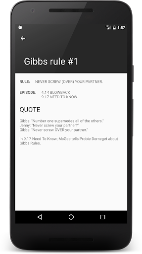 Gibbs rules (and others) Screen 3