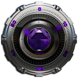 Clock Widget Purple Diamond icon
