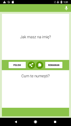 Android application Polish-Romanian Translator screenshort