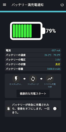 バッテリー満充電通知 Androidアプリ Applion