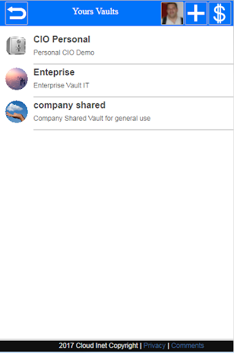 Android application Enterprise Password Manager - screenshort
