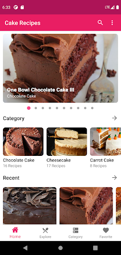 Android application Easy Cake Recipes screenshort