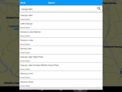 Cayuga Seneca Lakes GPS Charts Screenshot