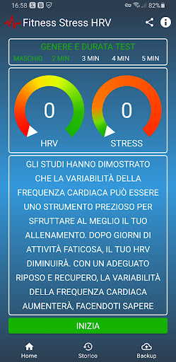 Android application Fitness Stress HRV screenshort