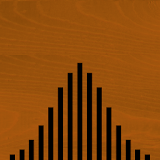 Galton Board - bell curve distribution icon