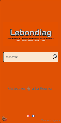 Android application Lebondiag screenshort