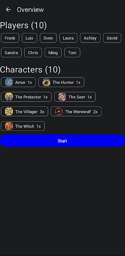 Android application Werwolf Moderator screenshort