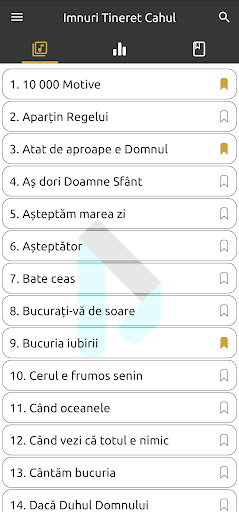 Android application Imnuri Tineret Cahul screenshort