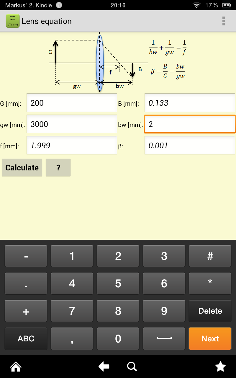 Android application Math Expert Pro screenshort