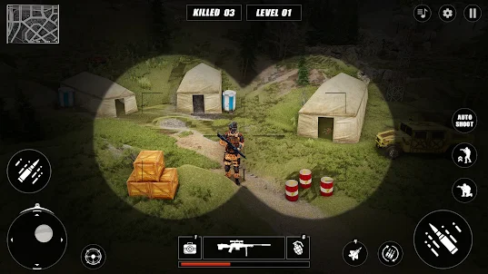 Sniper War: 銃ゲーム- 銃を撃つ
