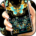 Cover Image of ดาวน์โหลด ธีมแป้นพิมพ์ Golden Butterfly วินเทจ 6.0.1215_10 APK
