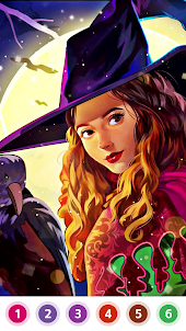 Witch & Wizard Color by Number