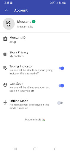 Messant - Indian Messaging App Screen 2