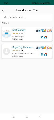 Rinzzo: Laundry Service Screen 2