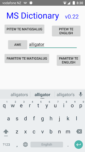 Android application Matigsalug Dictionary screenshort
