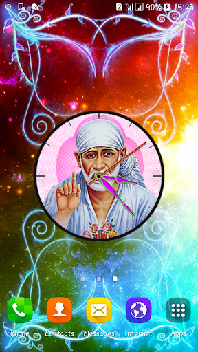 Android application Sai Baba Clock Live Wallpaper screenshort
