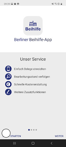 Android application Berliner Beihilfe-App screenshort