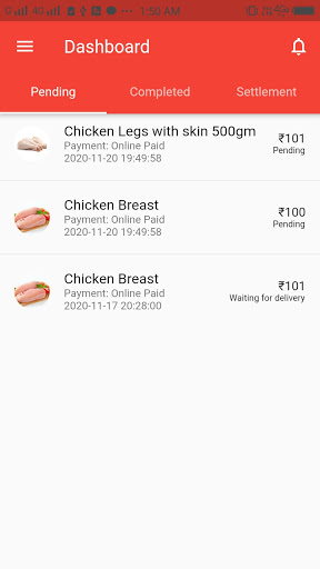 Meat Delivery Agent Screen 2