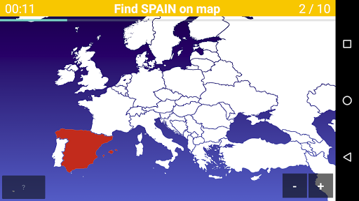 Android application Europe Map Quiz - European Cou screenshort