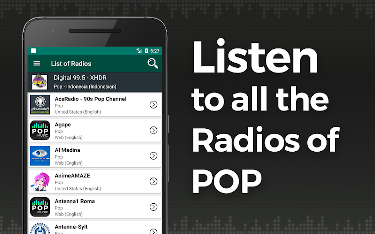 Pop Music Radio - 2 - (Android)