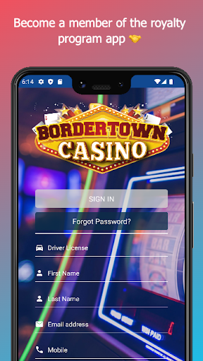 Android application Bordertown Casino Rewards screenshort
