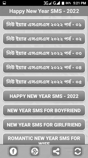 হ্যাপি নিউ ইয়ার ২০২১ এসএমএস