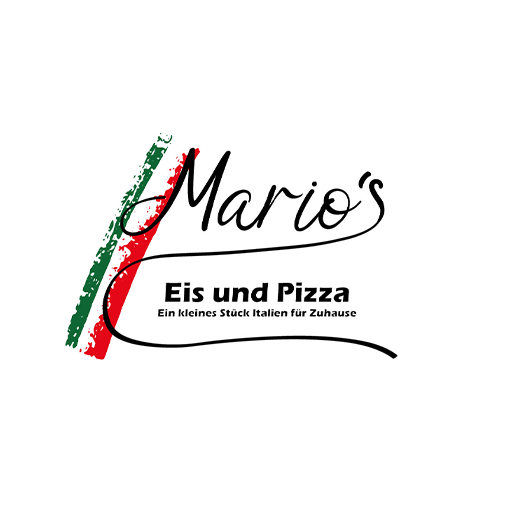 Marios Eis und Pizza logo