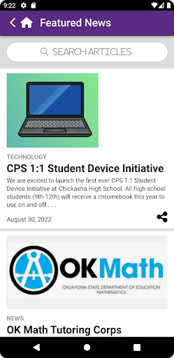 Chickasha Public Schools Screen 3