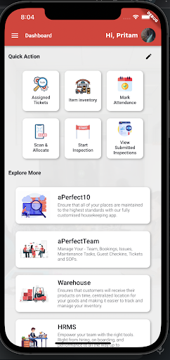 aPerfect Office App Screen 2