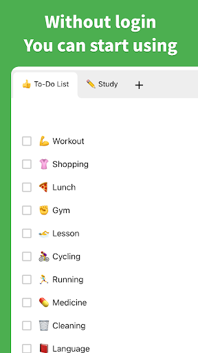 Screenshot of Daily Checklist - Today's Task