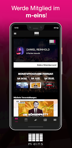 Android application m-eins screenshort