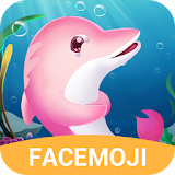 Funny Pink Dolphin Sticker icon