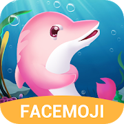 Funny Pink Dolphin Sticker  Icon