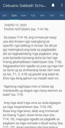 Cebuano Sabbath School Lesson