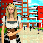 Cover Image of डाउनलोड हाई स्कूल गर्ल लाइफ सिम गेम  APK