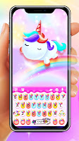 screenshot of Rainbow Unicorn Smile Keyboard Theme