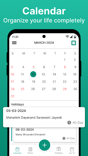 Android application Calendar 2024 screenshort