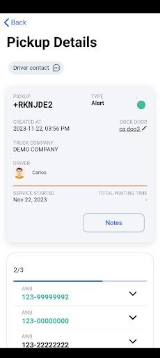 Android application SprintPass warehouse manager screenshort