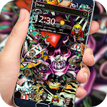 Cover Image of ดาวน์โหลด Rock Skull Graffiti Theme & Lock Screen & Call 2.2.8 APK