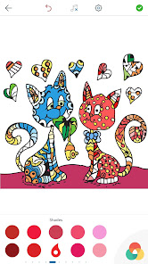 Captura de Pantalla 14 Dibujos de Gatos para Colorear android