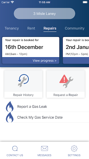 Aareon Self Service Demo App Screenshot