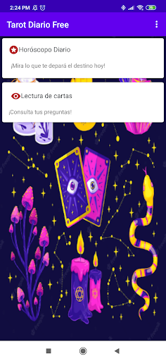 Android application Tarot lectura y horóscopo screenshort