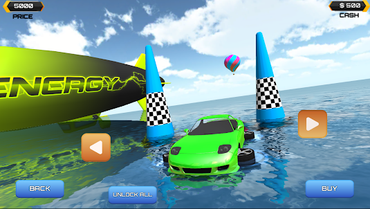 water surfer floating car Game
