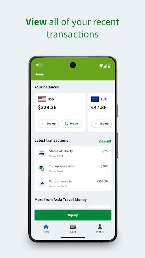 Asda Travel Money Screen 2