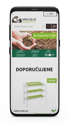 Android application Speciální zahradnictví screenshort