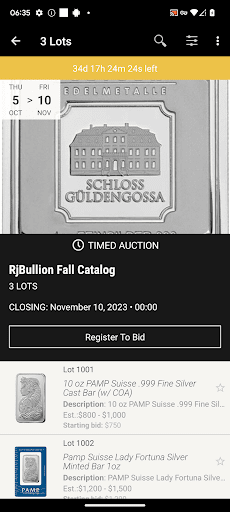 Screenshot of RJB Auctions