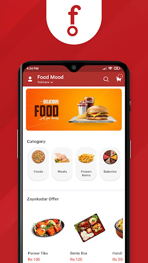 Android application Foodmood Nepal screenshort